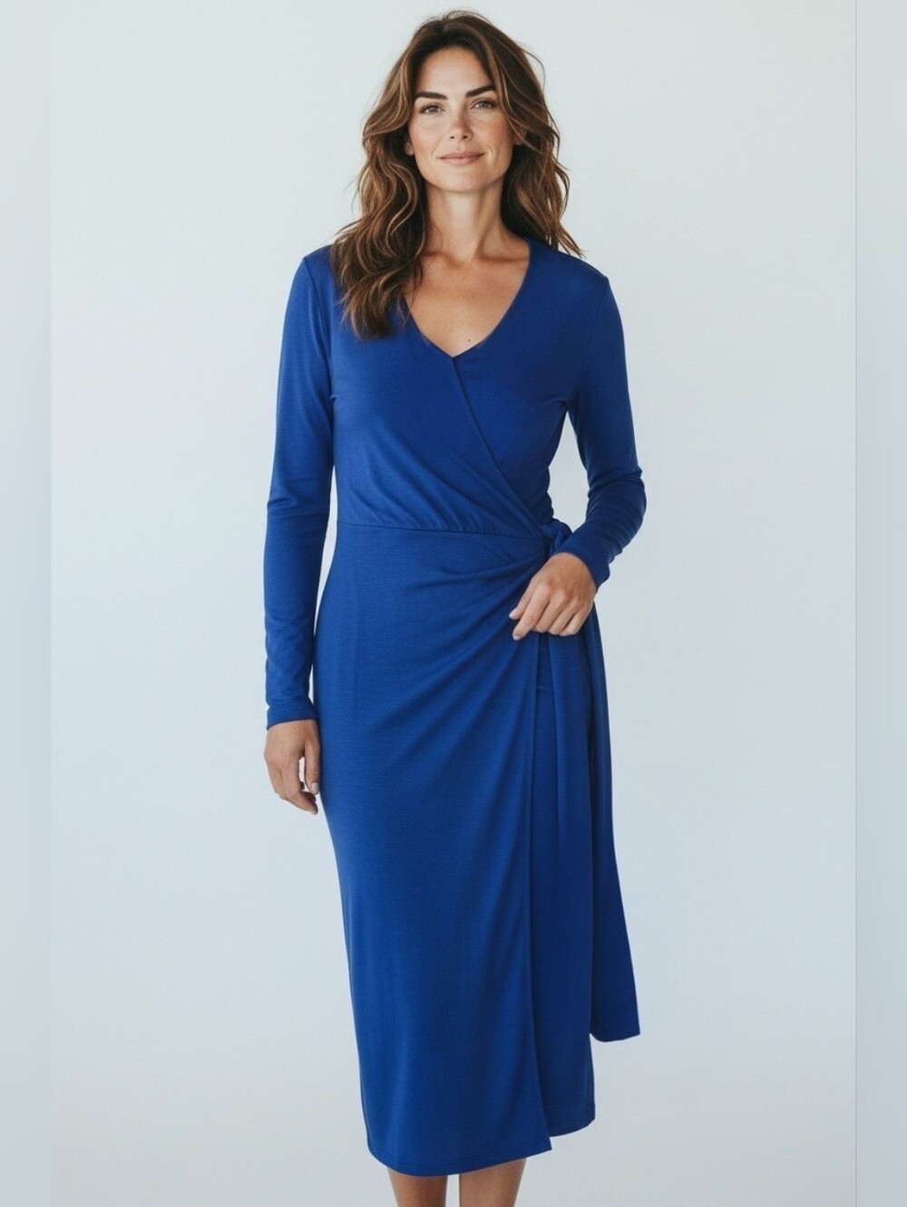 NWOT Metamorphosis Girl V-Neck Wrap Neckline Dress with Side Tie Back Zip Sz XL